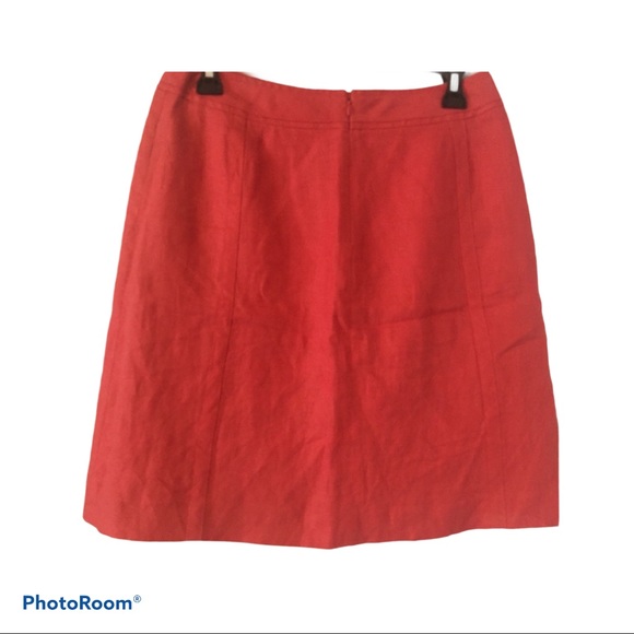 Ann Taylor Dresses & Skirts - Petite- Ann Taylor Red Linen ALine Mini Skirt, 4